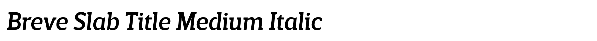 Breve Slab Title Medium Italic image